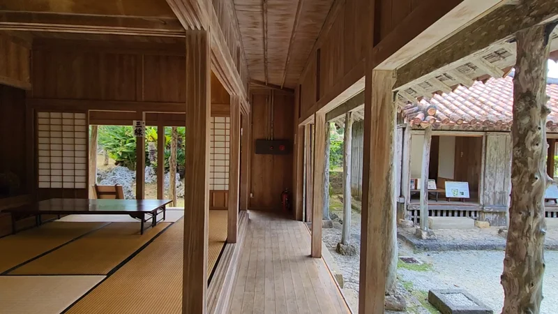Interior of a traditional Okinawan wooden house