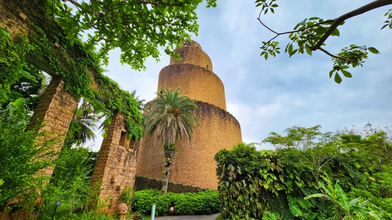 Tropical Dream Center tower surrounded by greenery