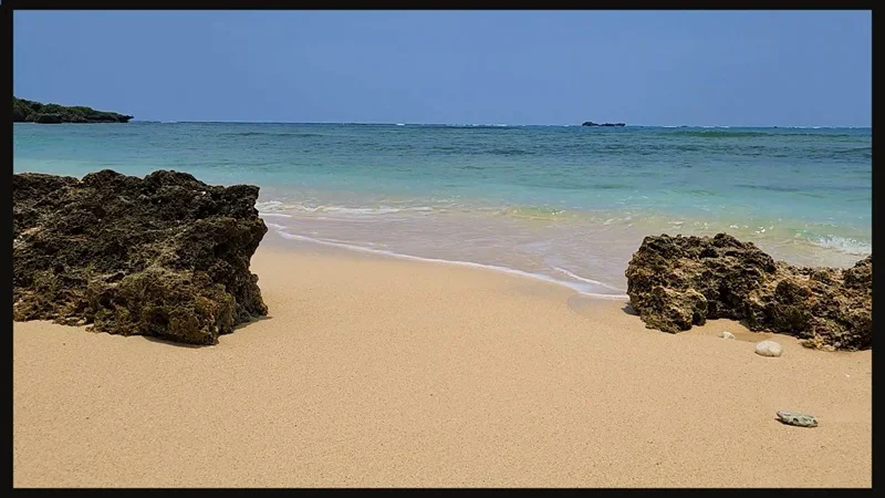 Turquoise sea of Cape Zanpa in Okinawa