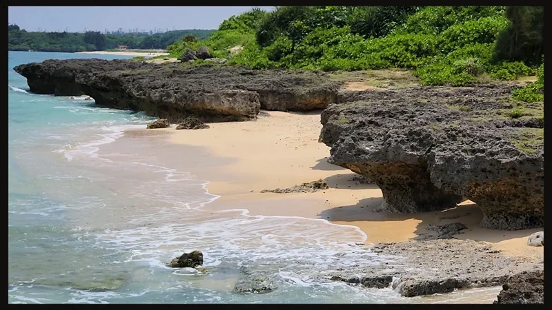 Cove and beach in Chibana, Okinawa
