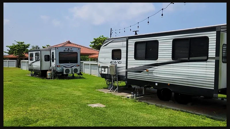 Rental mobile home at Cape Zanpa