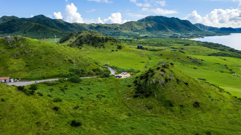 Lush rolling hills and countryside on Ishigaki Island
